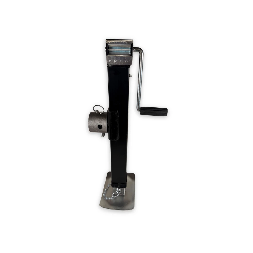 RAM TJDP-7000S-B pipe mount square trailer jack, sidewind, 8000 lb support, 7000 lb lift, black