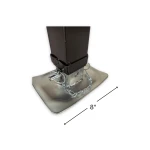 RAM TJDP-7000S-B pipe mount square trailer jack, sidewind, 8000 lb support, 7000 lb lift, black
