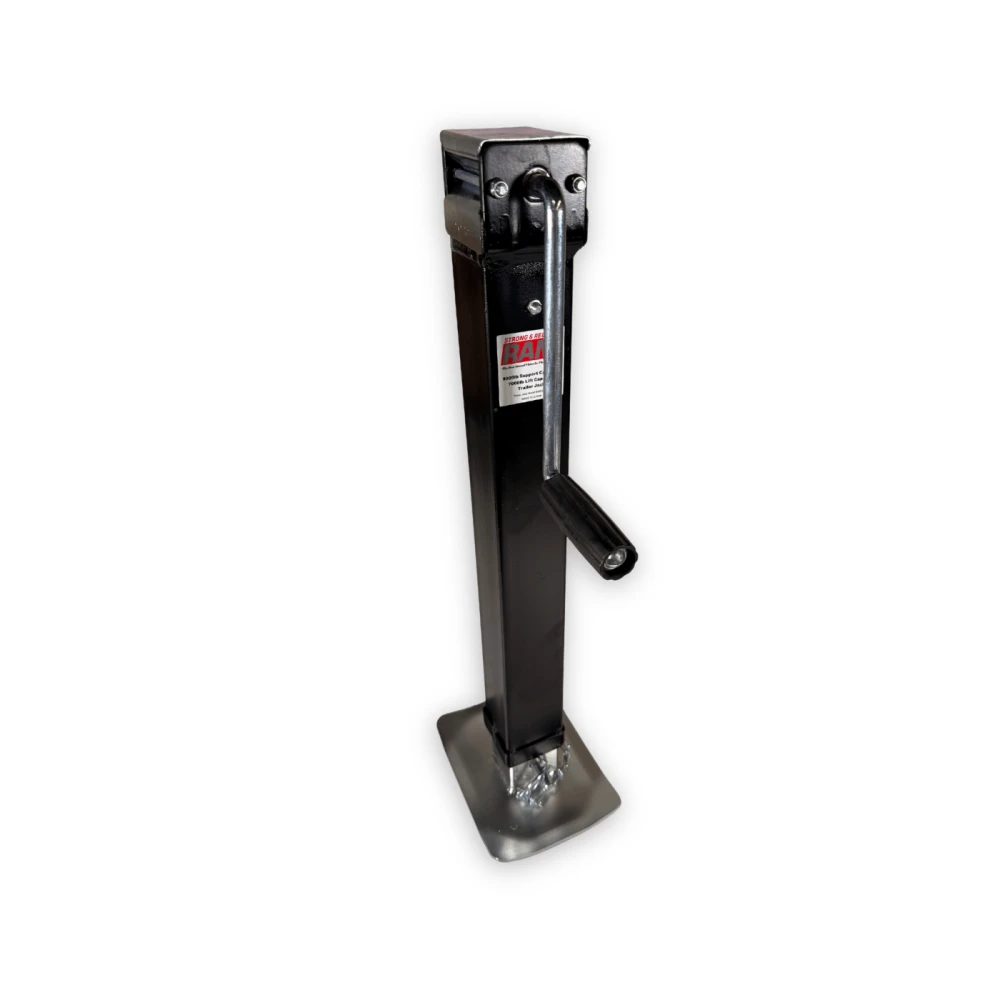 RAM Direct Weld Heavy Duty Square Trailer Jack Sidewind 8000 lb support 7000 lb lift black TJD-7000S
