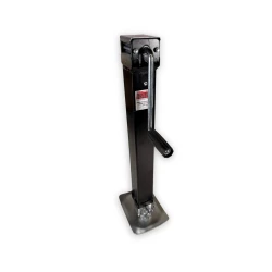 RAM Direct Weld Heavy Duty Square Trailer Jack, Sidewind 8,000 lb Support, 7,000 lb Lift, 15 in Travel, Drop Leg, Black, TJD-7000S