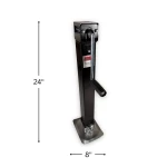 RAM Direct Weld Heavy Duty Square Trailer Jack Sidewind 8000 lb support 7000 lb lift black TJD-7000S