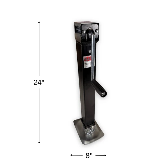RAM Direct Weld Heavy Duty Square Trailer Jack Sidewind 8000 lb support 7000 lb lift black TJD-7000S
