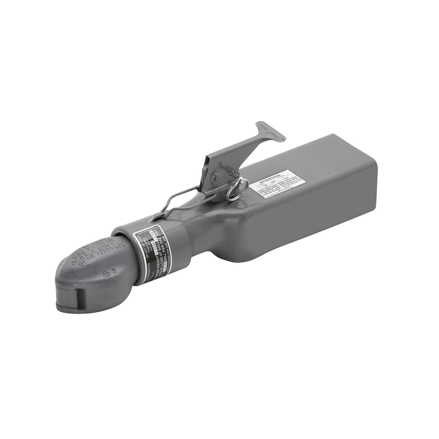 Bulldog Collar-Lok Trailer Coupler 2-5/16" Ball 12,500 lbs 3" Channel Tongue w/ High Profile Latch