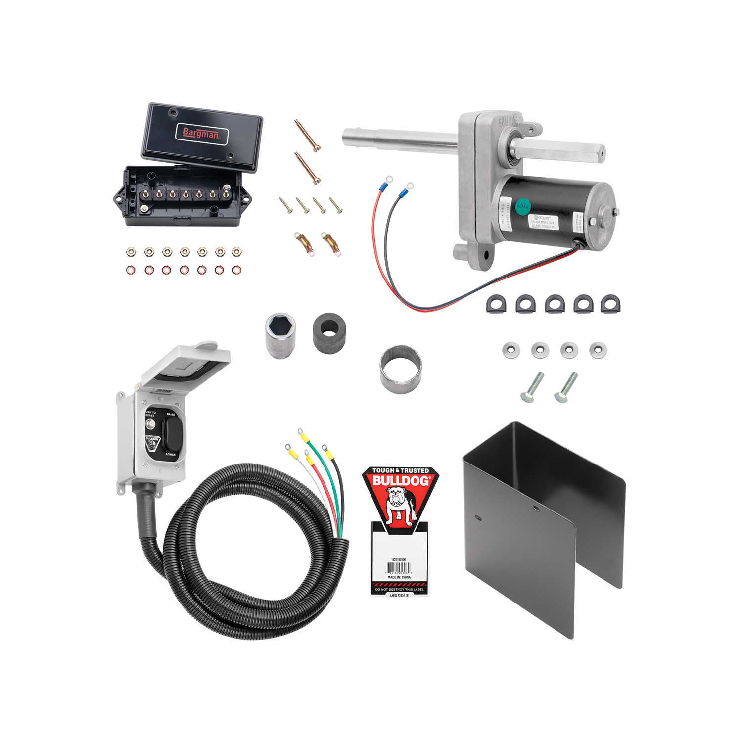 Bulldog 12,000 lbs. Electric Powered-Drive Trailer Jack Kit For Two Speed Jacks