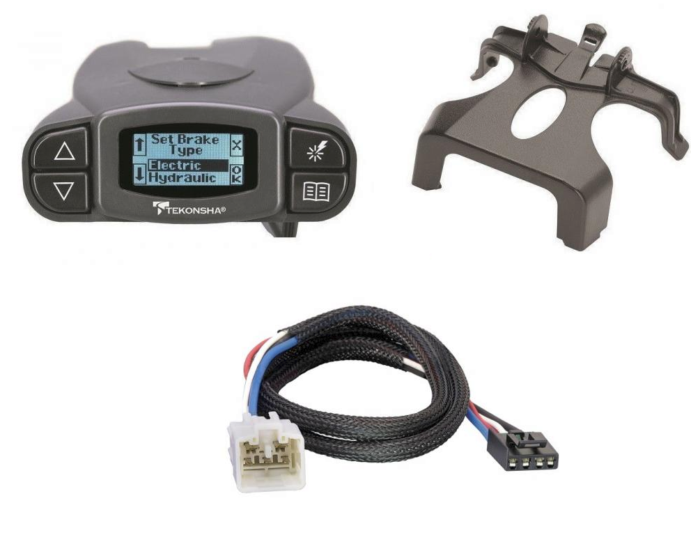 Tekonsha Prodigy P3 Trailer Brake Control for 03-14 Toyota Tundra w/ Plug Play Wiring Adapter Proportional Eletric Trailer Brakes Module Box Controller