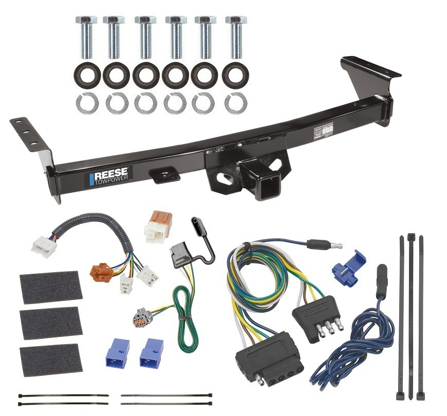 For 2005-2023 Nissan Frontier Trailer Hitch Tow PKG w/ 5-Flat Wiring Harness By Reese Towpower