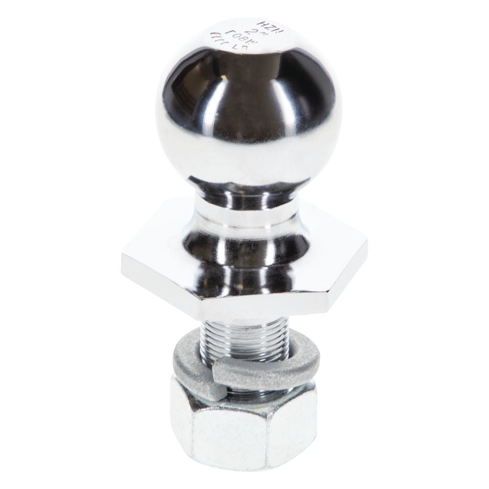 Reese InterLock Trailer Hitch Ball 2 Inch Diameter 6000 Pounds 1 Inch Shank 2-1/8 Inch Length Chrome 7008320